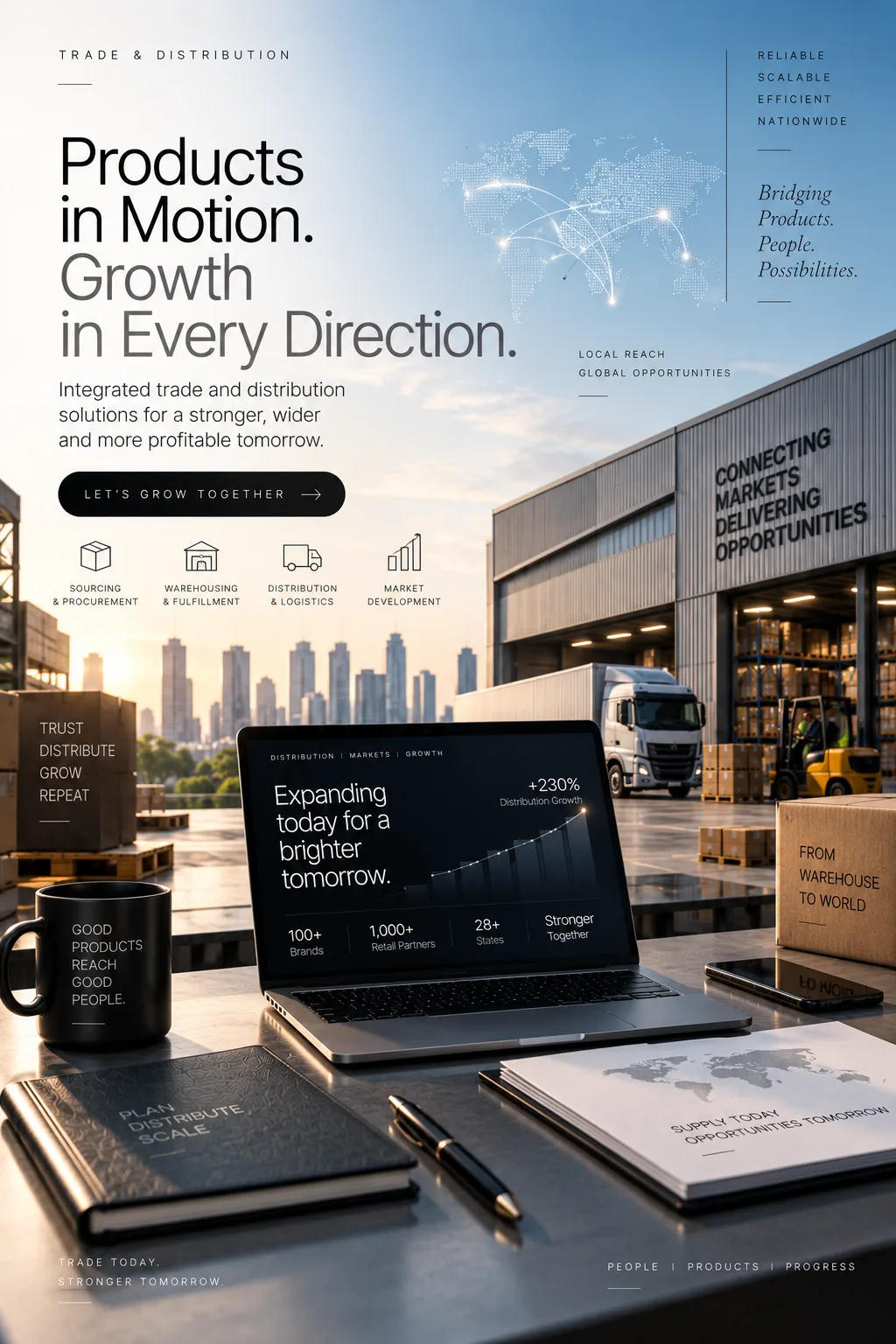 Warehousing, distribution and nationwide market development