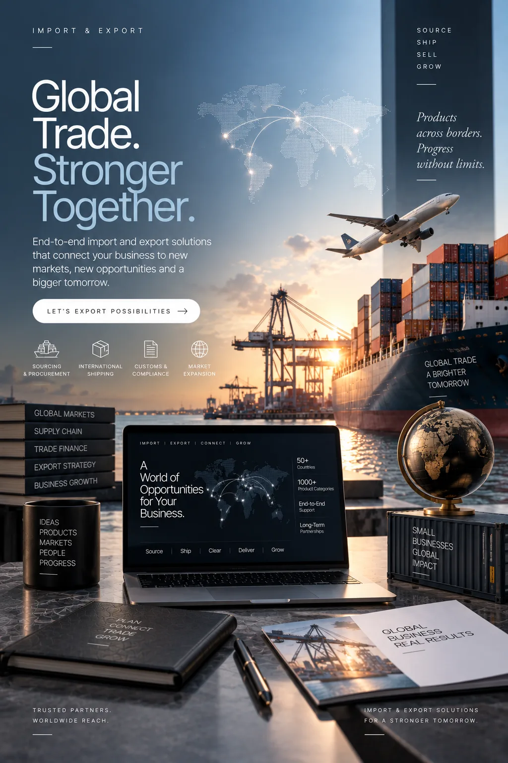 Global trade, international shipping and market expansion